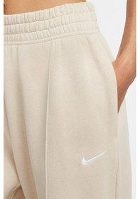 Resim Nike Sportswear Regular Fit Pant Bol Ve Uzun Kesim Eşofman Altı Krem 