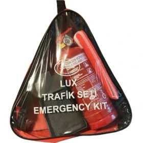 Resim Tüvtürk Uyumlu Üçgen Trafik Seti Bez Çantalı ve Karayollarına Uygun 