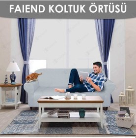 Resim Chester 3 Kişilik Gri Lastikli Kanepe Örtüsü Lastikli Koltuk Örtüsü Koltuk Kılıfı Açikgri 