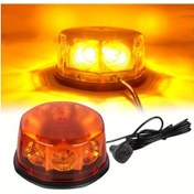 Resim Tongdashop Yüksek Yoğunluklu Cob Led Manyetik Sinyal Işığı Kehribar Beyaz Yanıp Söner 12-24v Dc 