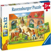 Resim Ravensburger 2x12 Parça Puzzle At Çiftliği 051786 
