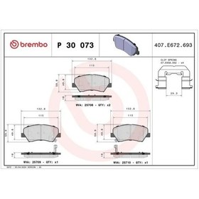 Resim Brembo P30073 On Fren Balatasi 581011sa30 581012va00 581012va10 