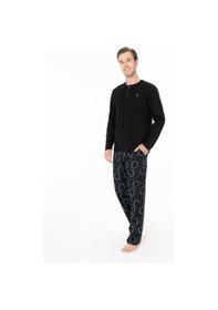 Resim U.s. Polo Assn. Erkek Siyah Pijama Takım Siyah 