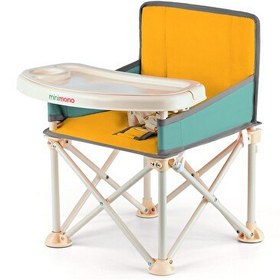 Resim Minimono Plus Portatif Yükseltici Katlanabilir Mama Sandalyesi Sarı - Yeşil 