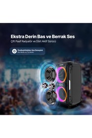 Resim Ttec Carnival Pro 120W Taşınabilir Kablosuz Bluetooth Parti Hoparlörü 2BH11S 