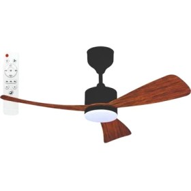 Resim Helios HS-9305 70W Wooden 3 Pervaneli LED Tavan Vantilatörü 