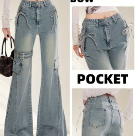 Resim Kadınların Tüm Mevsim Trendy Retro Yay ve Flare Kotları - Yüksek Bel Kalça Yüksek Tasarım ile Çıkarılabilir Kemer, Ön Bağlama Detayı ve Dikiş, Tarih Akşamı, Alışveriş, Konserler, Fotoğraf Çekimleri, Çok Yönlü Moda Pantolonları, Rahat Moda, Moda Ayakkabıları, Yüksek Kaliteli Dikiş, Günlük Giyim 