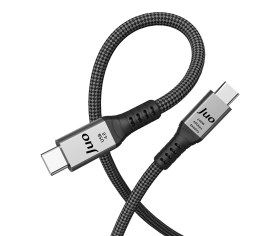 Resim Juo USB 4.0 240W 40GBPS Thunderbolt 4 8k 60Hz Usb-C Görüntü Aktarım ve Type-C Hızlı Şarj ve Data Kablosu 1 Metre 