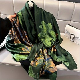 Resim Vintage Baskı Simüle İpek Eşarp İnce Pürüzsüz Şal Zarif Stil Rüzgar Geçirmez Güneş Koruyucu Seyahat Eşarp 