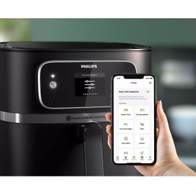 Resim Philips Wİ-Fİ Android-Apple bağlantılı Akıllı pişirme 8,3lt Hacim 7000 Serisi XXL Airfryer 