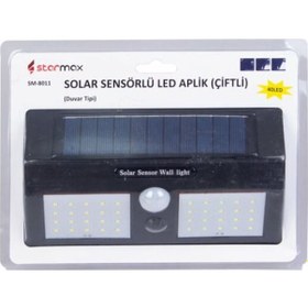 Resim Starmax Led Aplik Solar Çift Sensörlü 40 Led Sm8011 9457 