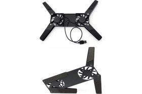 Resim 2 Fanlı Notebook Soğutucu Portatif Katlanabilir Laptop Soğutucu Fan Usbli Stand Bilgisayar Fanı 
