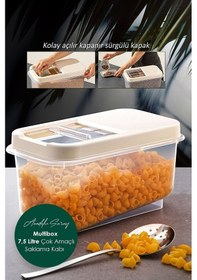Resim Şeffaf Mulibox 75 Litre Kayar Sürgülü Çok Amaçlı Erzak Kabı Çok Renkli 