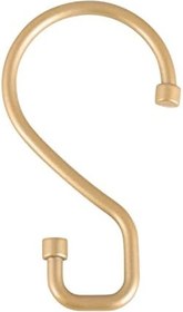 Resim Bath Bliss 12'li Paket Duş Perdesi Halkaları | Boyutlar: 7,9 cm x 1,8 cm x 0,6 cm | S Şekilli Tasarım | Standart Boy Duş Çubuğuna Uyar | Kurulumu Kolay | Saten Altın 