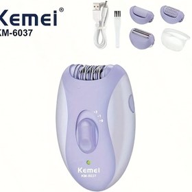 Resim Kemei KM-6037 Elektrikli Tüy Alma Cihazı, Şarj Edilebilir Lityum Pil, USB Şarjlı Epilatör Kadınlar İçin, Dahili Bataryalı Çok Amaçlı Güzellik Cihazı, 700mAh Kapasite 