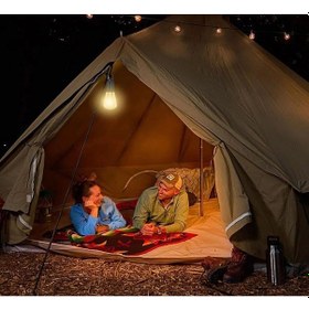 Resim Taşınabilir Şarjlı Led Kamp Lambası Kırılmaz Aydınlatma Fener Tipi Su Geçirmez Lamba Siyah 