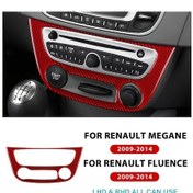 Resim Dashanshop Renault Megane Windlass Rs 2009-2014 Sağ Sol Direksiyon Karbon Fiber Konsol Panel Kırmızı 