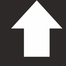 Resim İsg Tabelam 40x40cm/kompozit/Ileri Kalın Ok Boyama Şablonu 