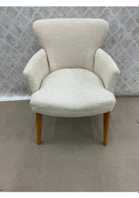 Resim Venqm Teki Berjer Koltuk Ofis Bekleme Koltuğu Kuaför Ekru 