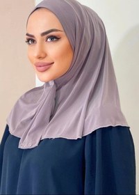 Resim Organic Scarfs Hijabchi Kadın Tesettür Vizon Çıtçıtlı Boyunluk Hijap Bone Model Eşarp Şal 