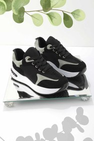 Resim Bambi Siyah Süet Kadın Sneaker K01970300002 