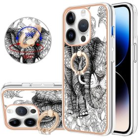 Resim iPhone Uyumlu 13 Pro Max Halka Tutuculu Elektro Kaplama Çift Taraflı Imd Telefon Kılıfı 