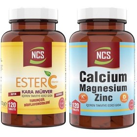 Resim Ncs Ester C Vitamini 120 Tablet + Ncs Kalsiyum Magnezyum Çinko 120 Tablet 