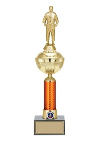 Resim Odak Kupa - Figürlü Kupalar - Judo / Karate Figürlü Kupalar Fg-055 B - 44 Cm Altın - Beyaz 