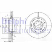 Resim DELPHI BG3914 FREN DİSKİ ÖN AVENSIS 03-08 2.0 2.0 D4D 2.4 HAVALI Delphi