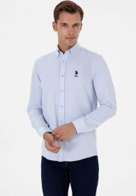 Resim U.s. Polo Assn. Gox025k Açık Mavi Erkek Gömlek 2225582 Açik Mavi 