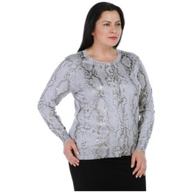 Resim Solo Kaşmir Varak Baskı Triko Hırka 001 
