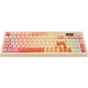 Resim Binbir Göz Bilgisayar Everest Kb-85 Sılent Pro Kablosuz Bej-Pembe-Turuncu Sessiz Rgb Wireless 2.4ghz Q Oyuncu Klavyesi 