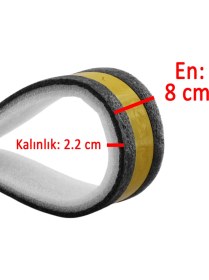 Resim Yapışkanlı Kapı Altı Eşik Süngeri Ince Köpük Soğuk Izolasyon Bandı Fitili 90 cm 5 Adet 
