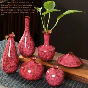 Resim Gateesat 6lı Art Deco Seramik Vazo Seti - Mavi Renk Bulut Desenli Modern Minimalist Saksı 