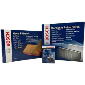 Resim Seat Leon 1.6 TDI Dizel Bosch Filtre Bakım Seti 2010-2012 Hava+Yağ+Karbonlu-Polen 