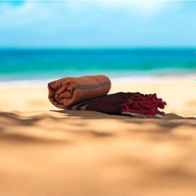 Resim Peştemal Narin Turuncu Turuncu 