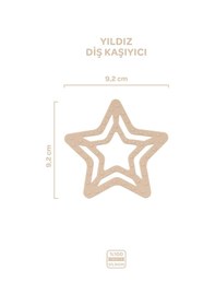 Resim Silikon Diş Kaşıyıcı Yıldız Latte Bej 