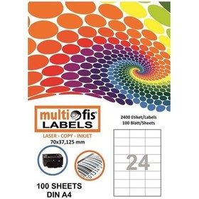 Resim Multiofis 70X37.125 MM Laser Etiket 5037 