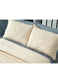 Resim Arya Tek King Size Yatak Örtüsü - Krem 