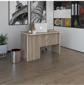 Resim Kenzlife Ofis Masası Yoko Ono Crd Sağ 75 170 60 Kilitli Kapaklı Dolap Eşkenar Bilgisayar Çalışma Masası 