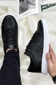 Resim gizlitopuk Boy Uzatan 6 cm Gizli Topuklu Siyah Erkek Spor Ayakkabı GT-Casual0020 