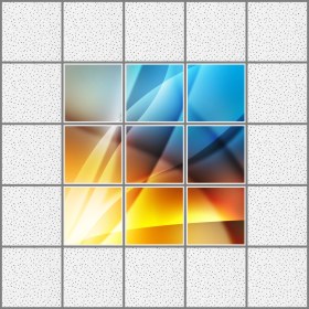 Resim Gök Panel 60 x 60 LED Panel Aydınlatma Desenli 3x3 9'lu Grup 46510112SA 