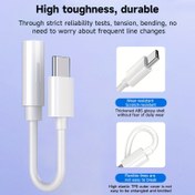 Resim Dayanıklı Yapı, USB Type-C'den 3.5mm Ses Adaptörü DAC Dijital Jack ile, Aux Dönüştürücü Kablosu Android Telefon Tablet için - Çizilmeye Karşı Dayanıklı, Esnek ve Kolay Kurulum, Type-C Dongle | Şık Tasarım | Kolay Temizlenebilir Malzeme, Cihazlar için USB Kabloları 