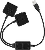 Resim OSTENT PS1 PS2 to PC USB 2.0 Controller Adapter Converter Cable Cord Compatible for Sony PS2 Wired Controller 