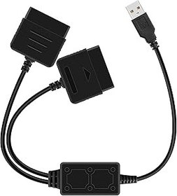 Resim OSTENT PS1 PS2 to PC USB 2.0 Controller Adapter Converter Cable Cord Compatible for Sony PS2 Wired Controller 