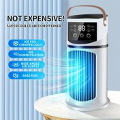 Resim 3-in-1 Taşınabilir Klima, Nemlendirici ve Fan, 16.91oz Büyük Su Tankı, 9 Hızlı Ayarlanabilir Soğutma, Renkli LED Işıklar, USB Güçlü Ev ve Ofis Kullanımı, Taşınabilir Klima, Ofis Soğutma, Modern Cihaz, Dayanıklı Yapı 