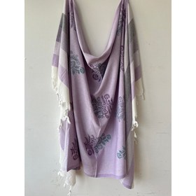 Resim El Yapımı Ahşap Baskılı Peştemaller - Pembe 