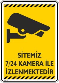 Resim isgtabelam 25x35cm/fosforlu Dekota/sitemiz 7/24 Kamera Ile Izlenmektedir/v3-2 