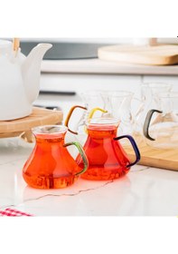 Resim Perotti 16013 Ehl-i Keyf Renkli 6'lı Borosilikat Çay Bardağı Set Renkli 