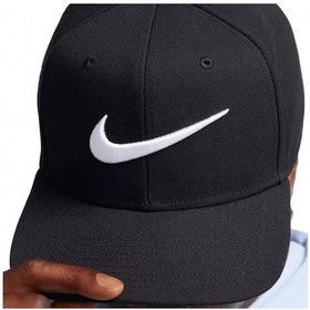 Resim Nike Sportswear Pro Swoosh Snapback Cap Hat Unisex Şapka Siyah Siyah 